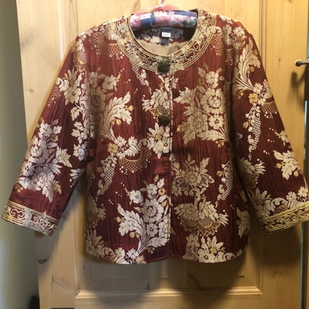 Chico's Embroidered Jacket - Size 1